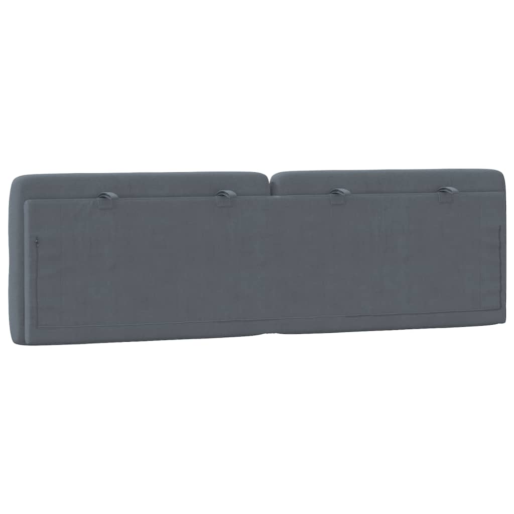 gavlpude 152 cm velour mørkegrå