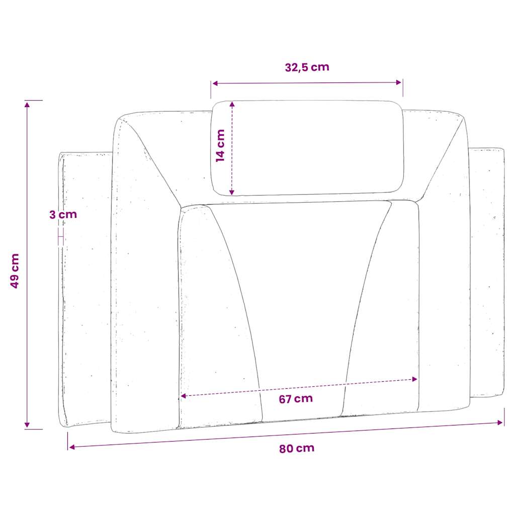 gavlpude Viana 80 cm kunstlæder sort