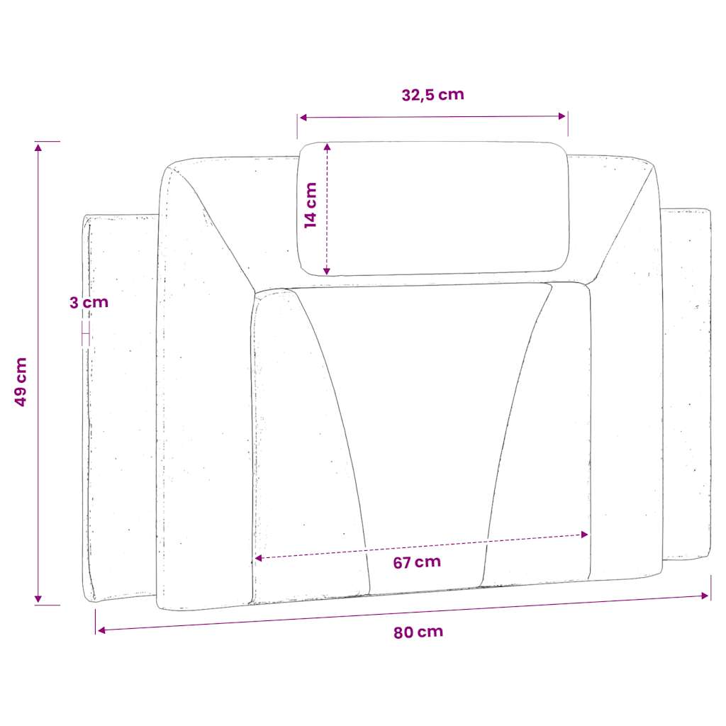 gavlpude Viana 80 cm kunstlæder hvid
