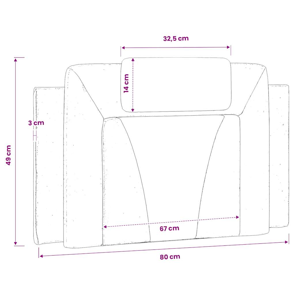 gavlpude Viana 80 cm kunstlæder brun