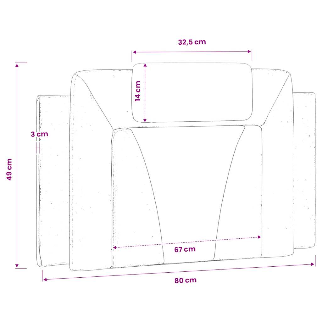gavlpude Viana 80 cm kunstlæder grå