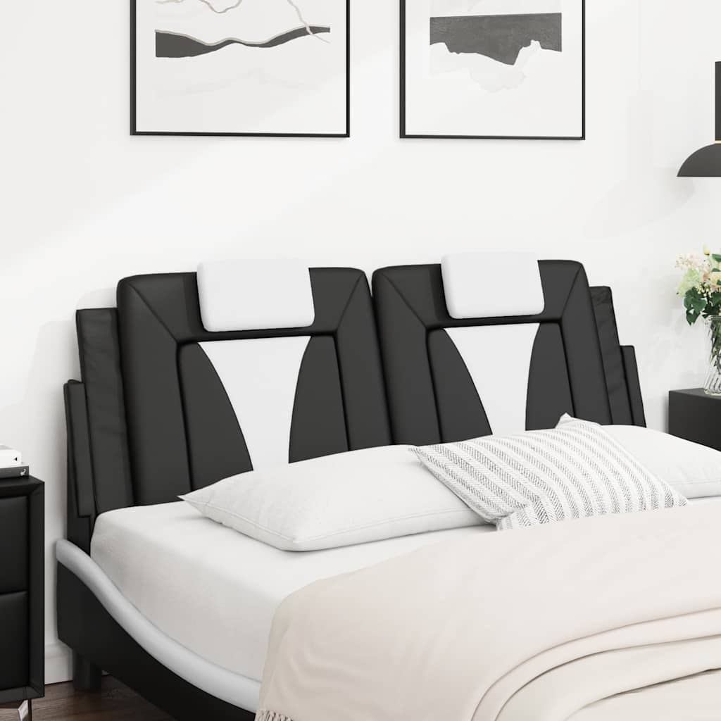 gavlpude Viana 120 cm kunstlæder sort og hvid