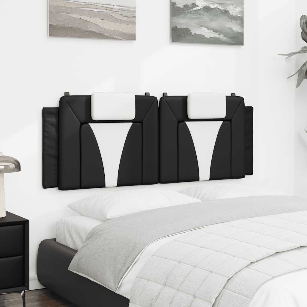 gavlpude Viana 120 cm kunstlæder sort og hvid