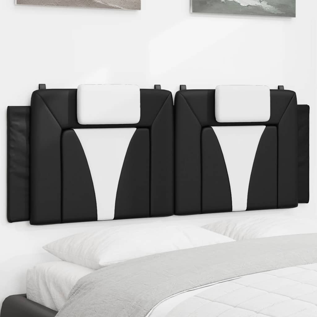 gavlpude Viana 120 cm kunstlæder sort og hvid
