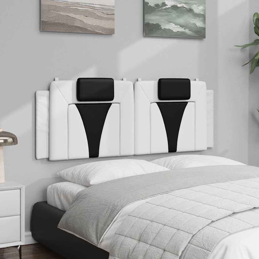 gavlpude Viana 120 cm kunstlæder hvid og sort