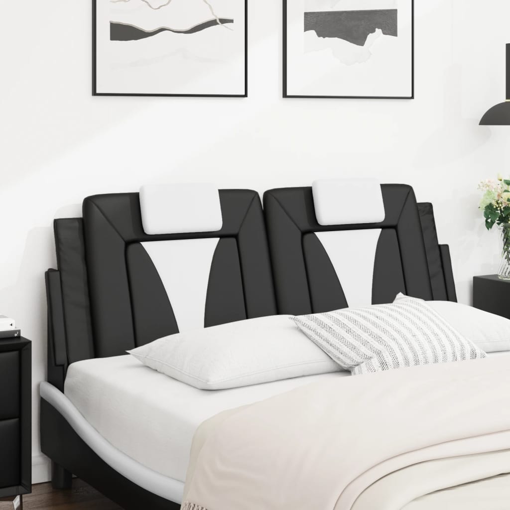 gavlpude Viana 137 cm kunstlæder sort og hvid