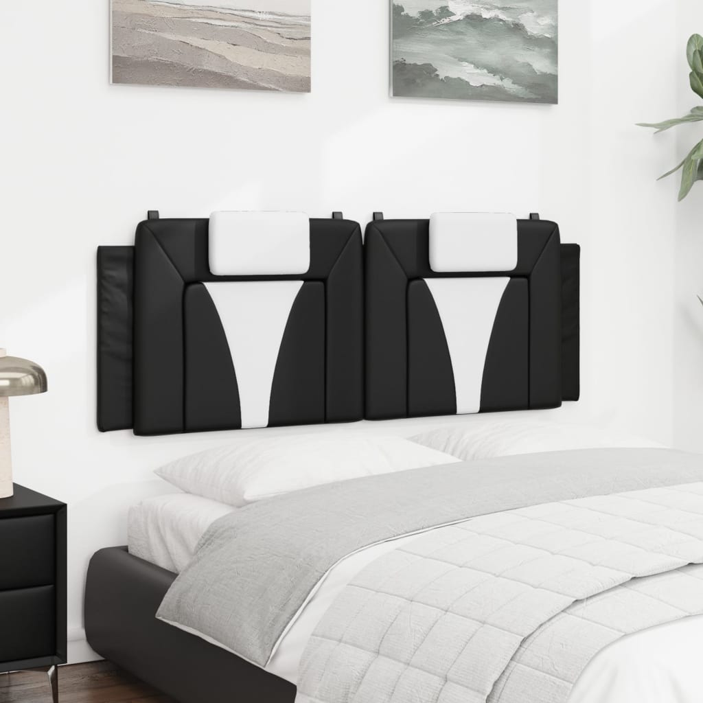 gavlpude Viana 137 cm kunstlæder sort og hvid
