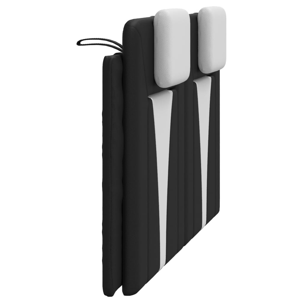 gavlpude Viana 137 cm kunstlæder sort og hvid