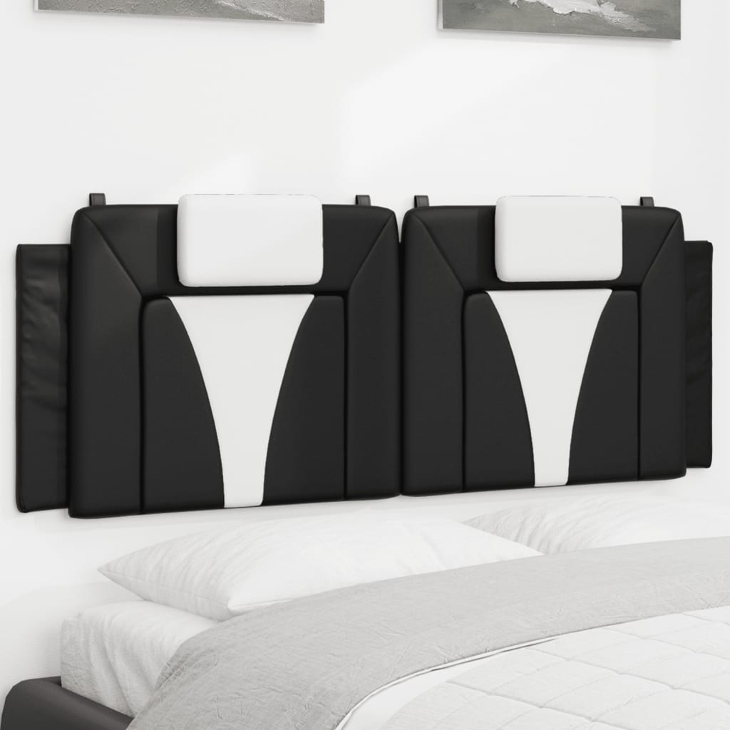 gavlpude Viana 137 cm kunstlæder sort og hvid