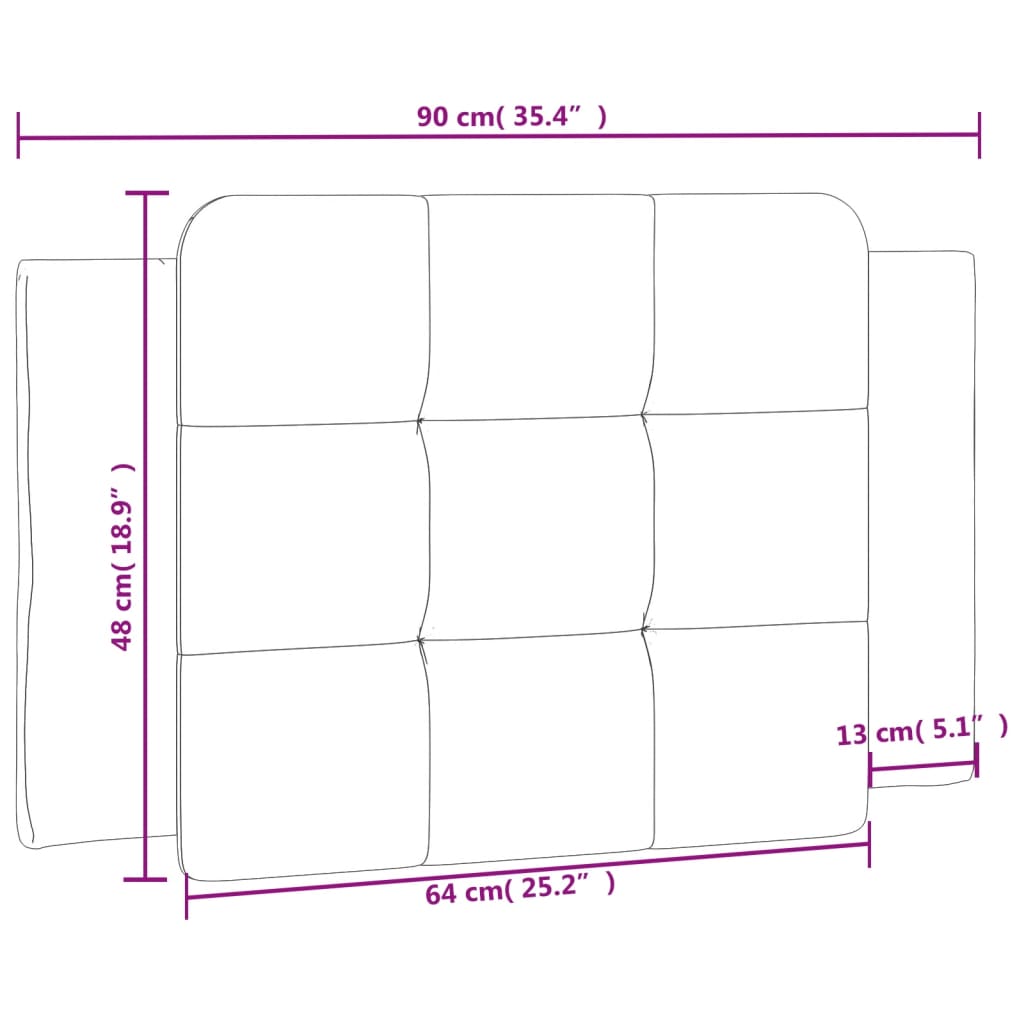 gavlpude Zadar 90 cm kunstlæder sort