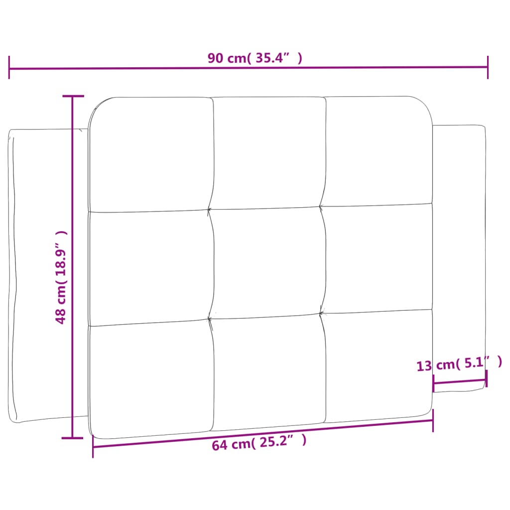 gavlpude Zadar 90 cm kunstlæder grå