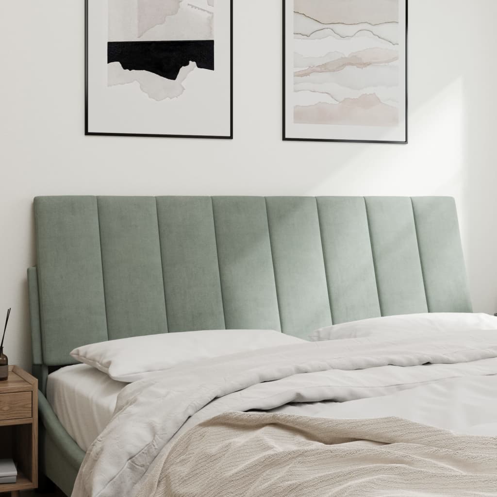 gavlpude Hanko 137 cm velour lysegrå