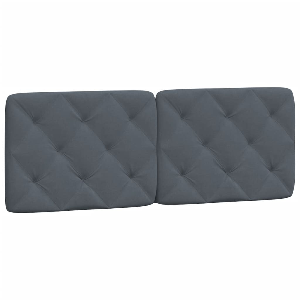gavlpude 137 cm velour mørkegrå