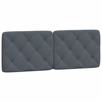 gavlpude 137 cm velour mørkegrå