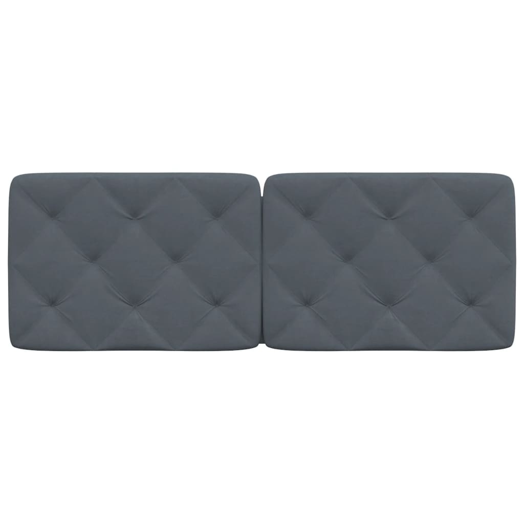 gavlpude 137 cm velour mørkegrå