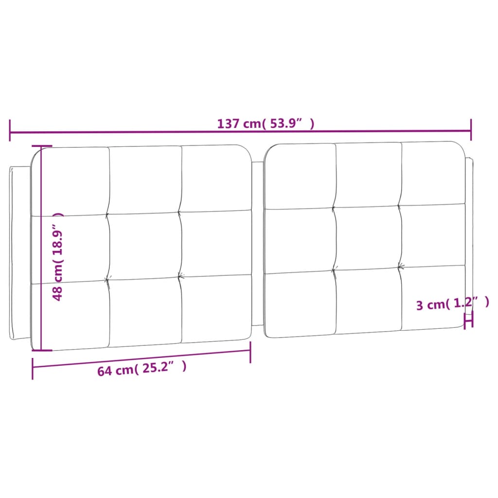 gavlpude Zadar 137 cm kunstlæder hvid