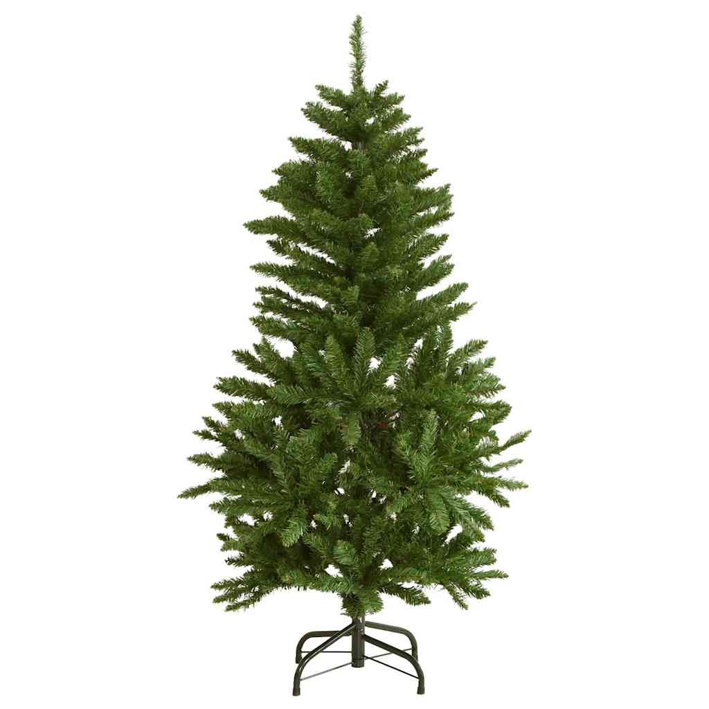 kunstigt juletræ 150 LED'er og kuglesæt hængslet 120 cm