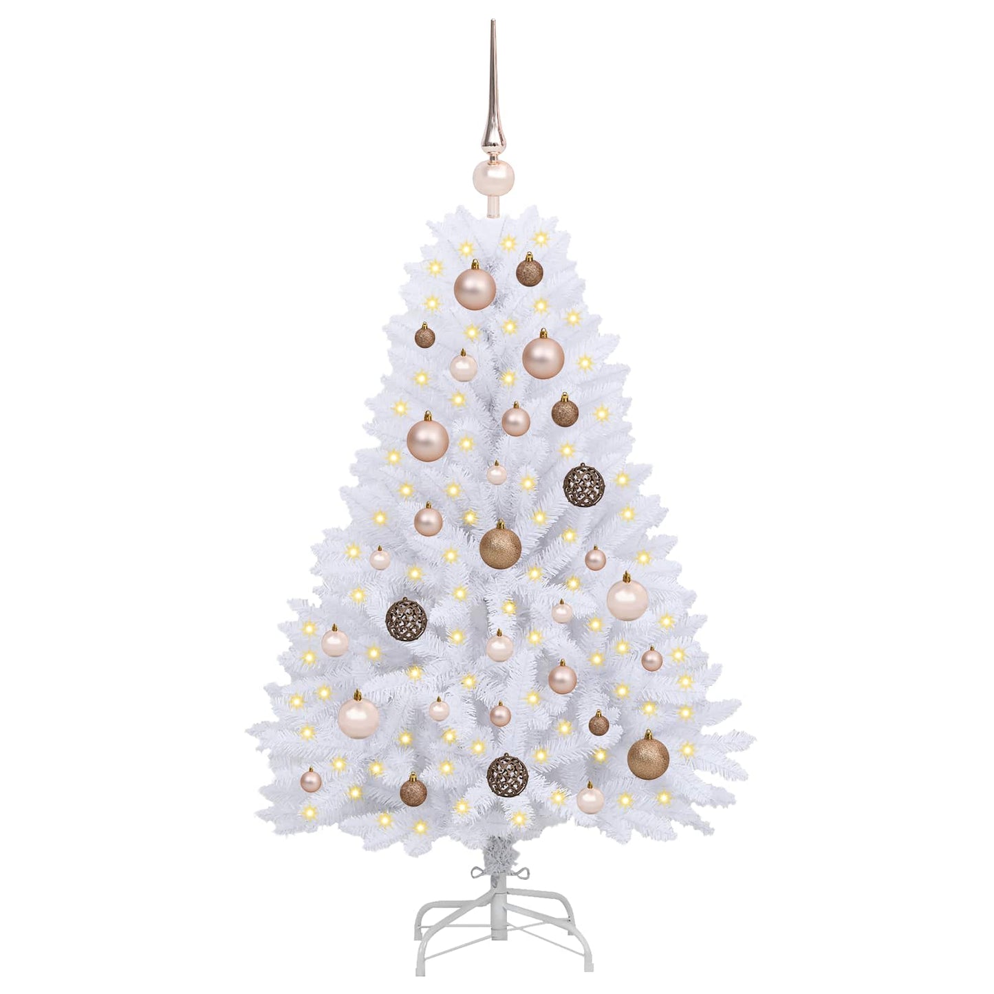 Kunstigt juletræ 120 cm PVC og Stål Hvid