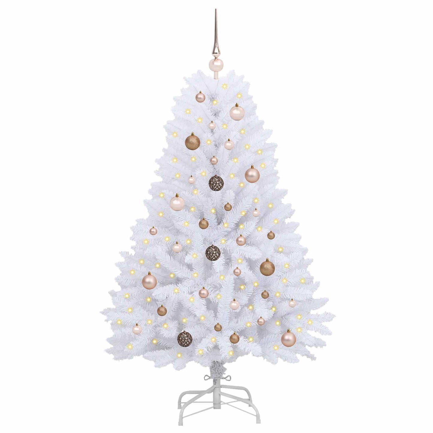 Kunstigt juletræ 150 cm PVC og Stål Hvid
