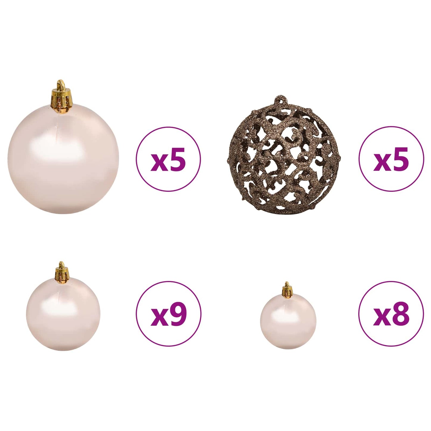 Kunstigt juletræ 150 cm PVC og Stål Hvid