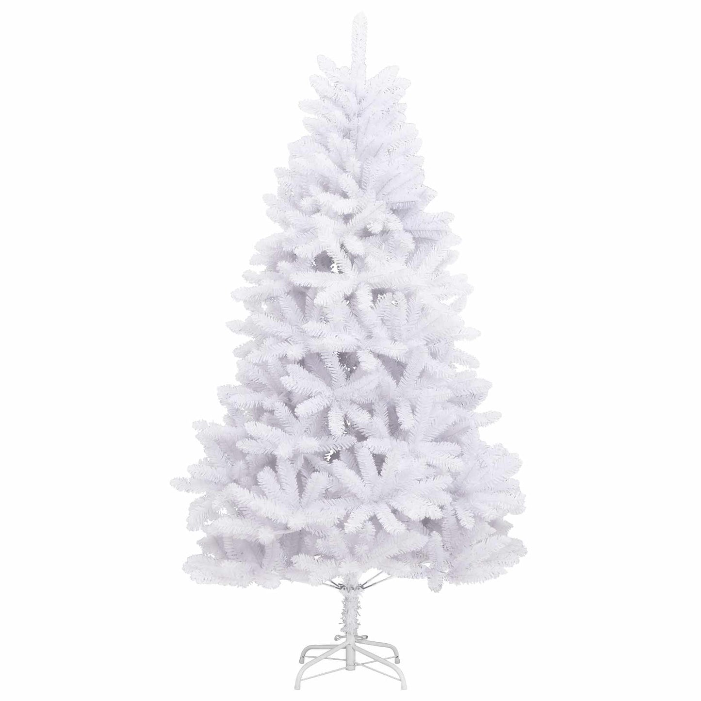 Kunstigt juletræ 300 LED'er PVC og Stål Hvid