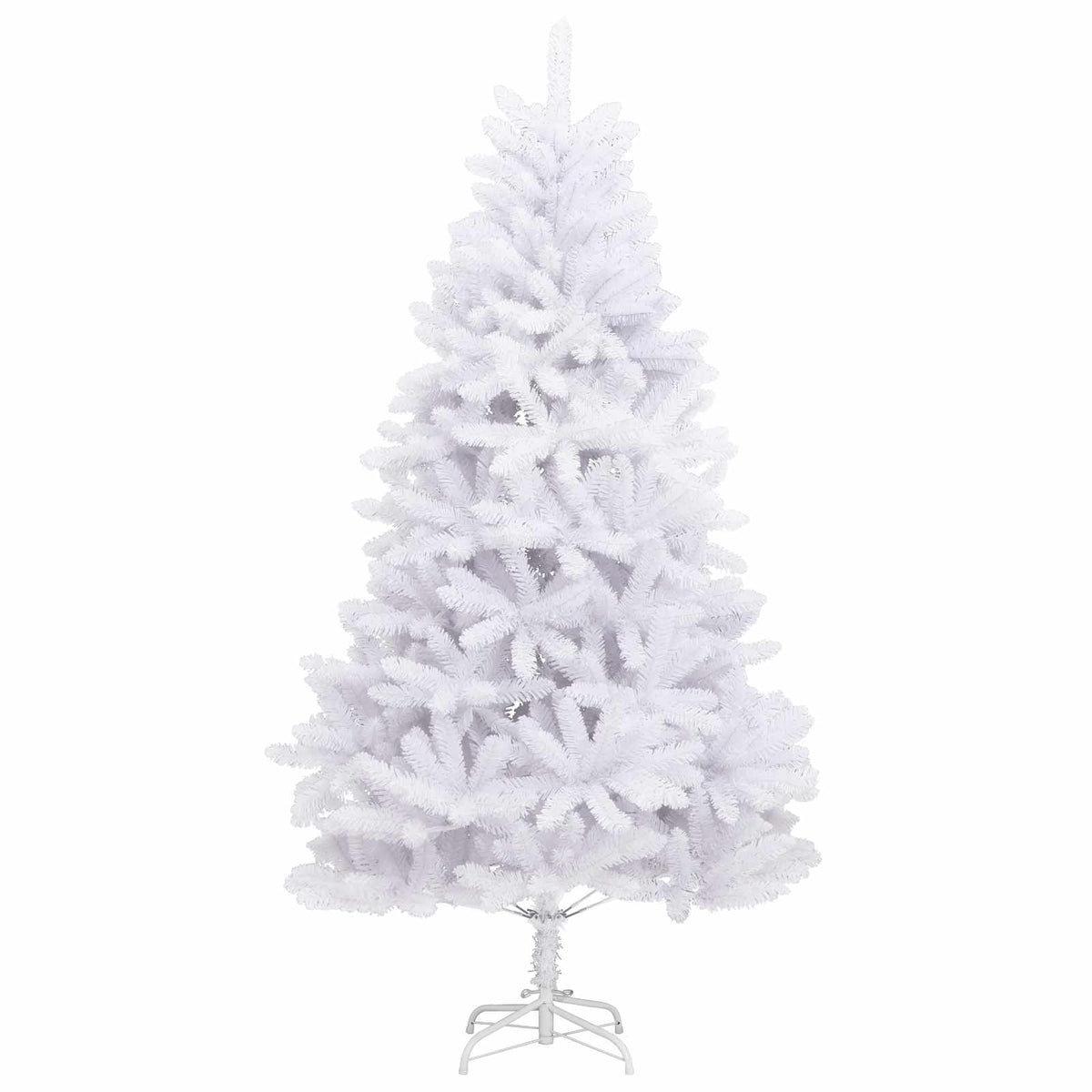 Kunstigt juletræ 300 LED'er PVC og Stål Hvid