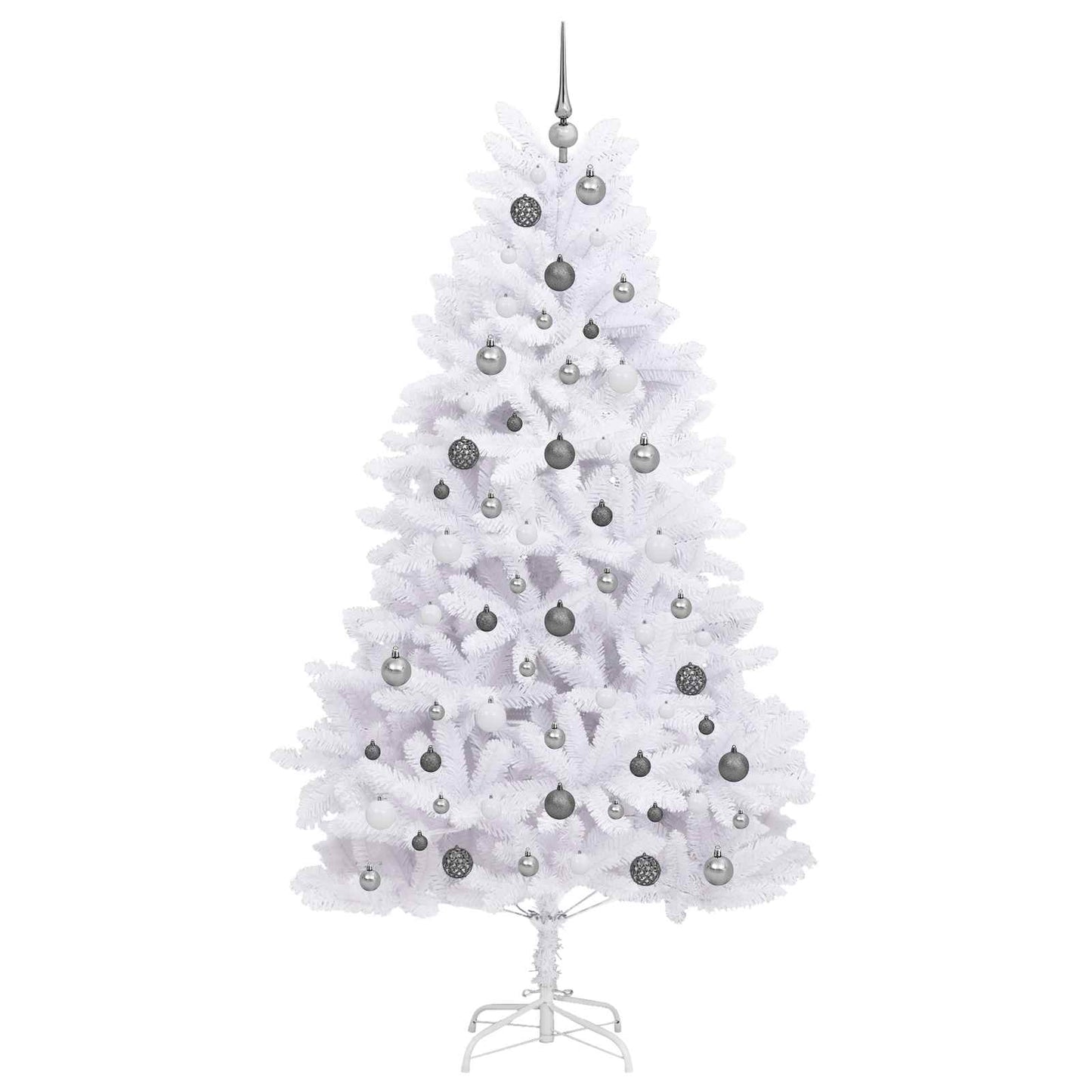 Kunstigt juletræ 210 cm PVC og Stål Hvid