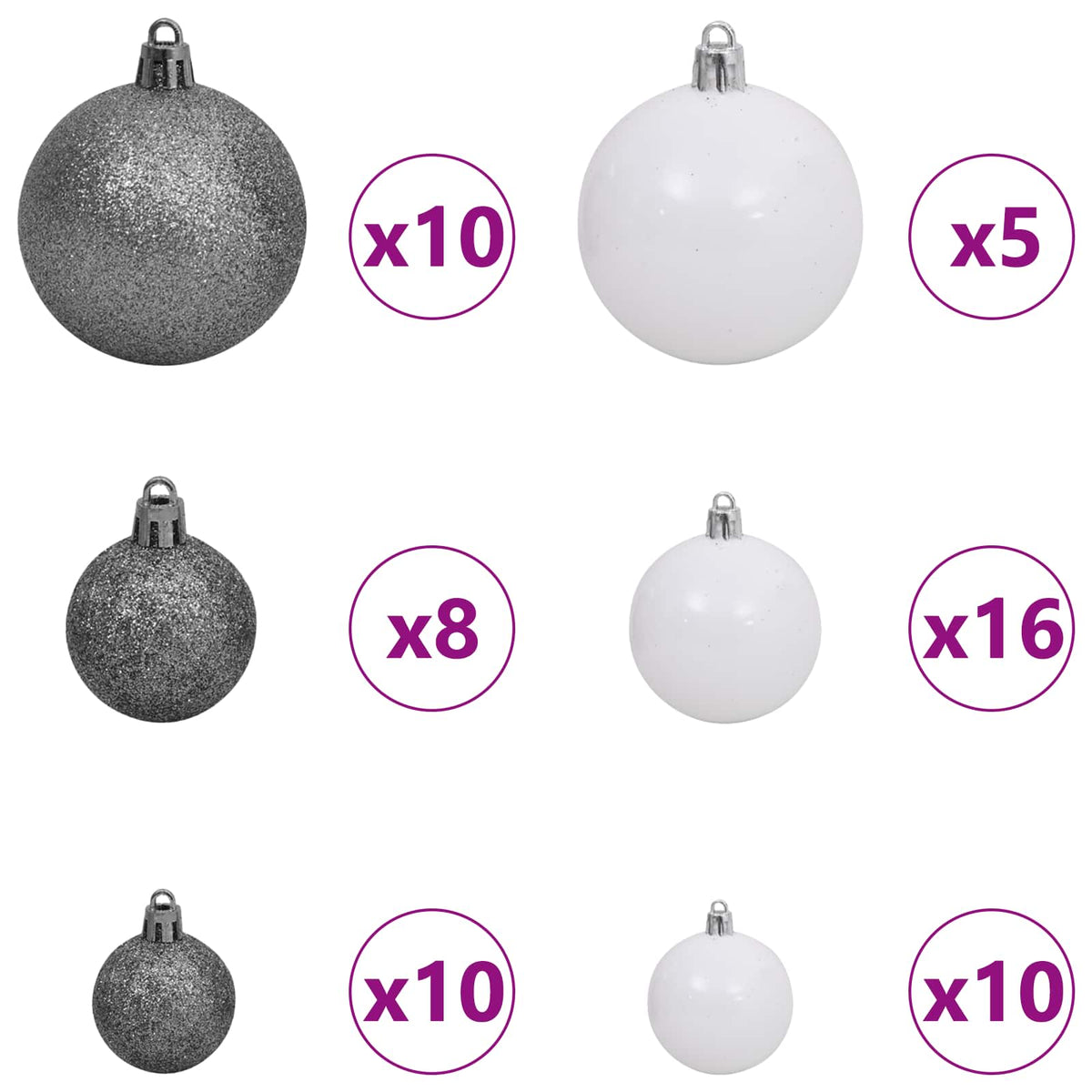 Kunstigt juletræ 210 cm PVC og Stål Hvid