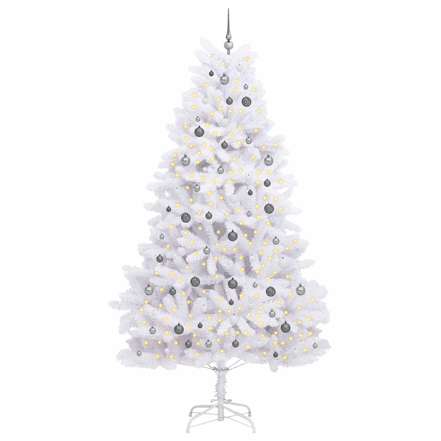 Kunstigt juletræ 270 cm PVC og Stål Hvid