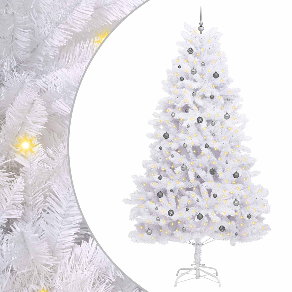 Kunstigt juletræ 300 cm PVC og Stål Hvid