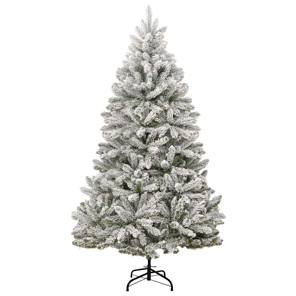 kunstigt juletræ 300 LED'er og kuglesæt hængslet 270 cm