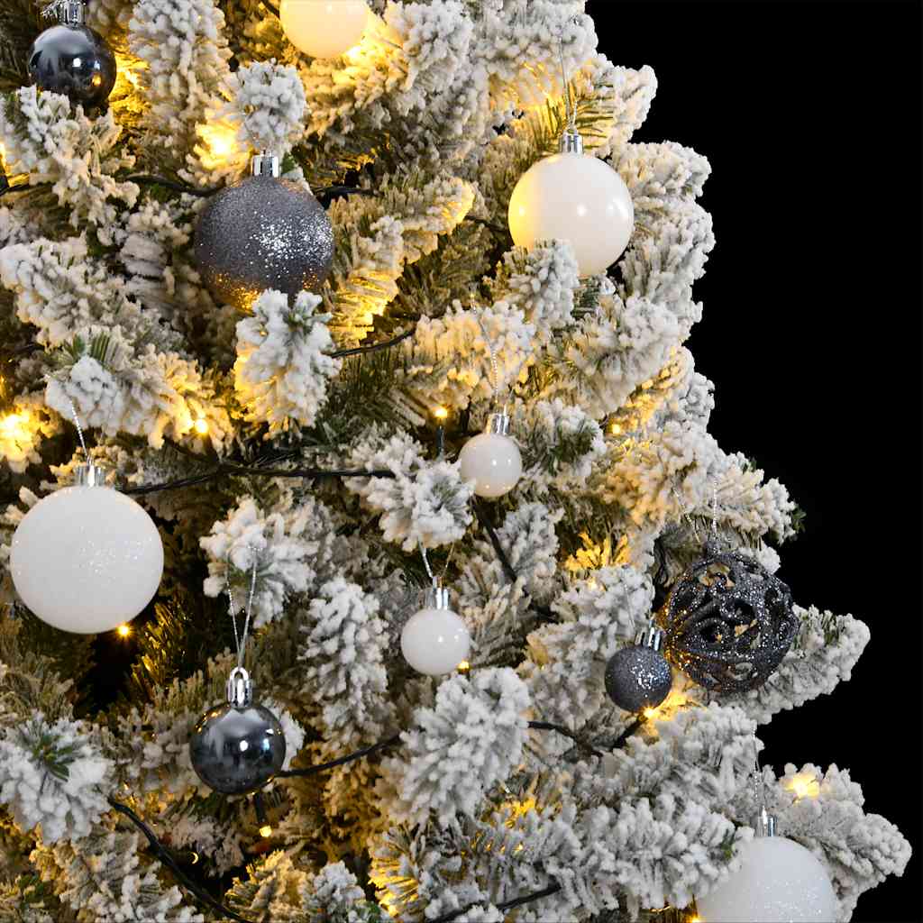 kunstigt juletræ 300 LED'er og kuglesæt hængslet 300 cm