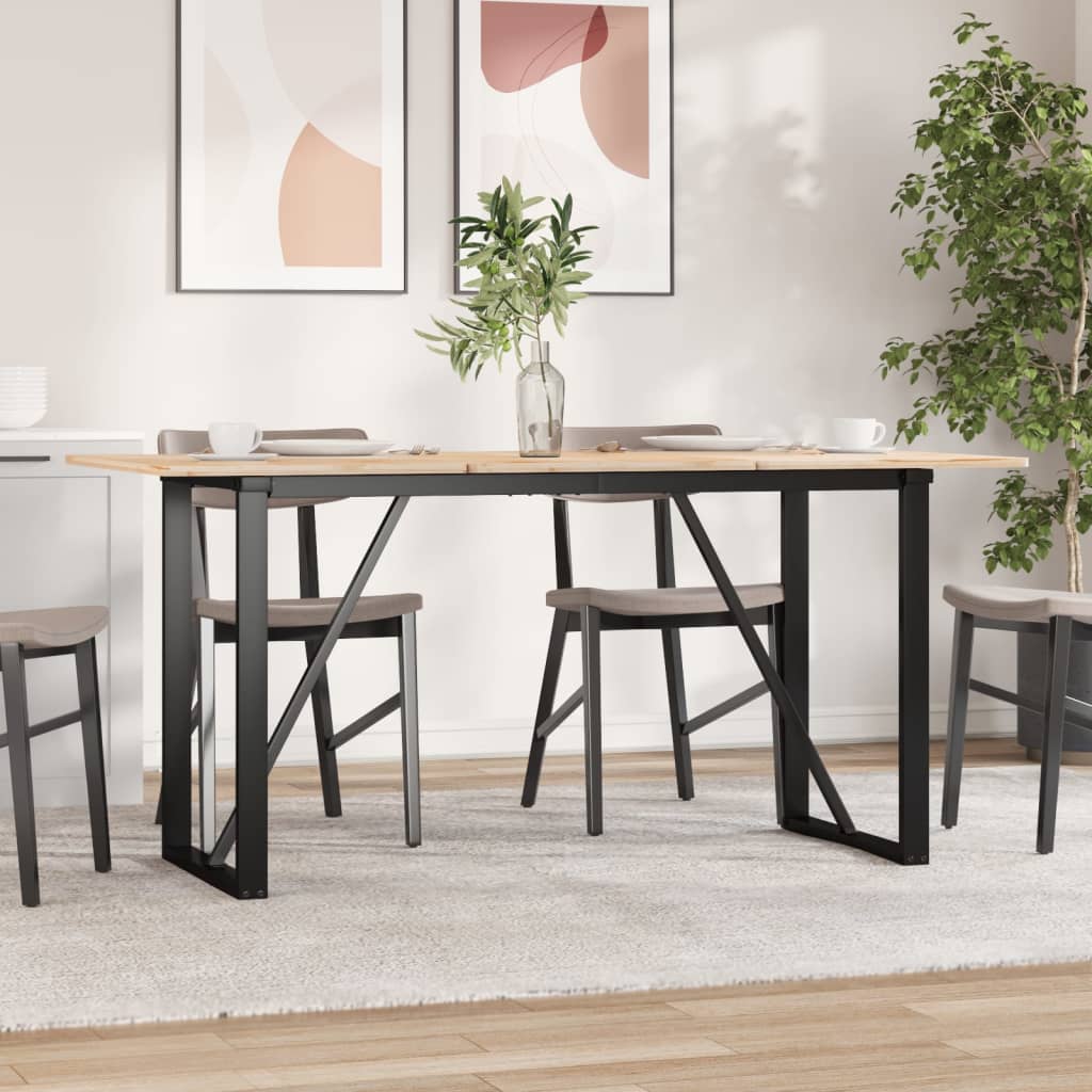bordben til spisebord 120x60x73 cm O-stel stål