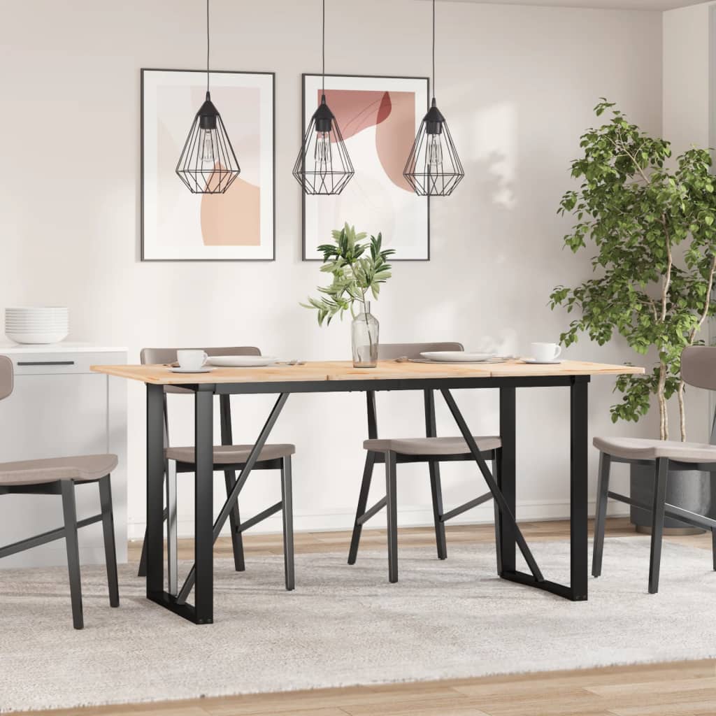 bordben til spisebord 140x60x73 cm O-stel stål