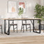 bordben til spisebord 180x80x73 cm O-stel stål