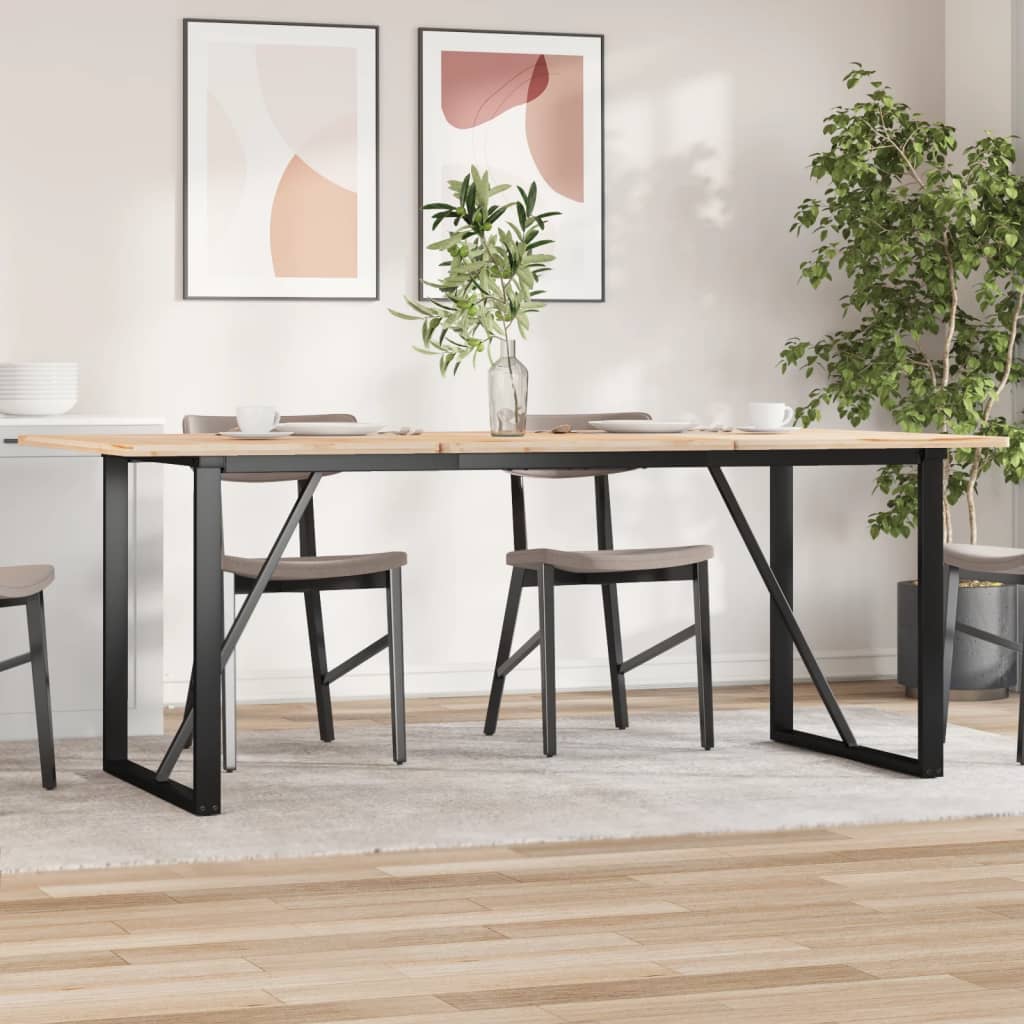 bordben til spisebord 180x80x73 cm O-stel stål