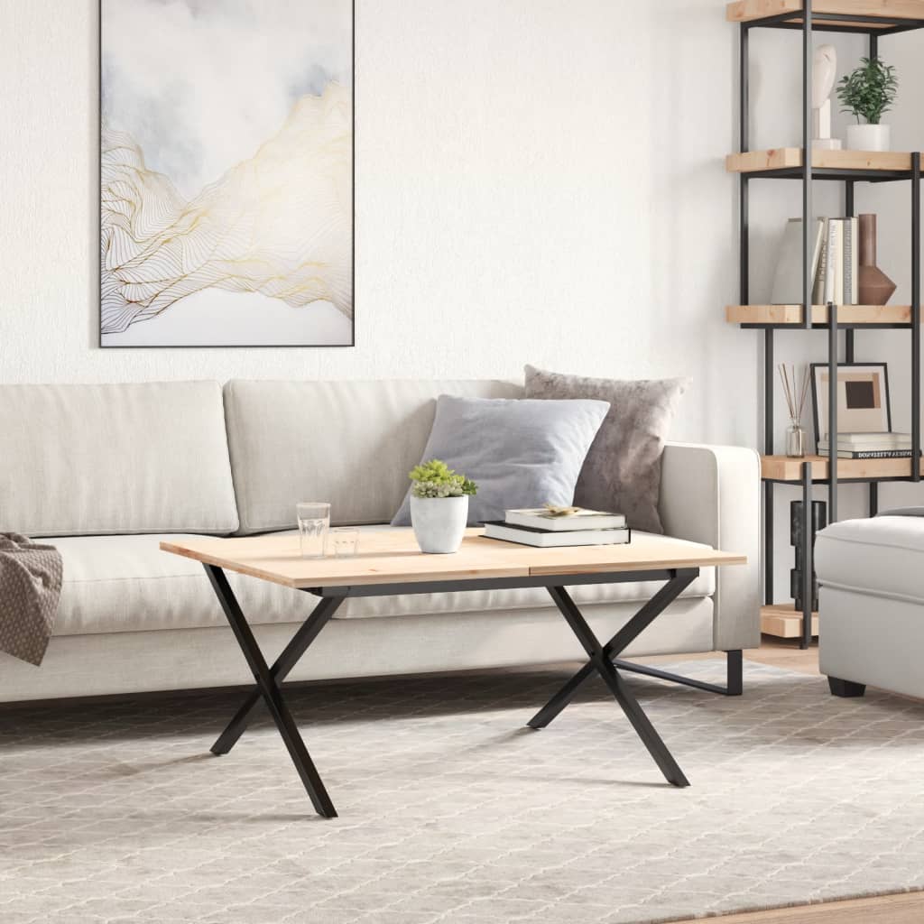 bordben til sofabord 80x70x43 cm X-stel stål