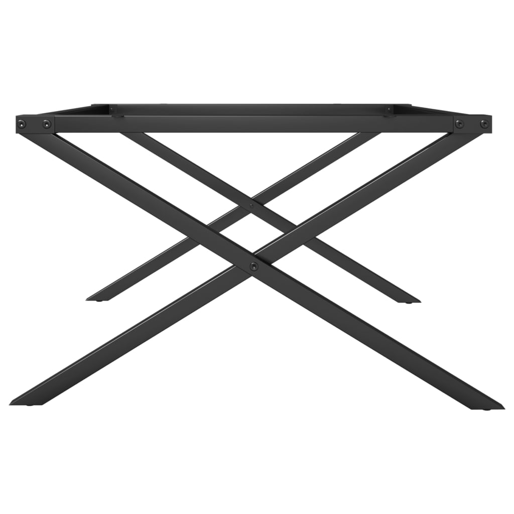 bordben til sofabord 80x70x43 cm X-stel stål