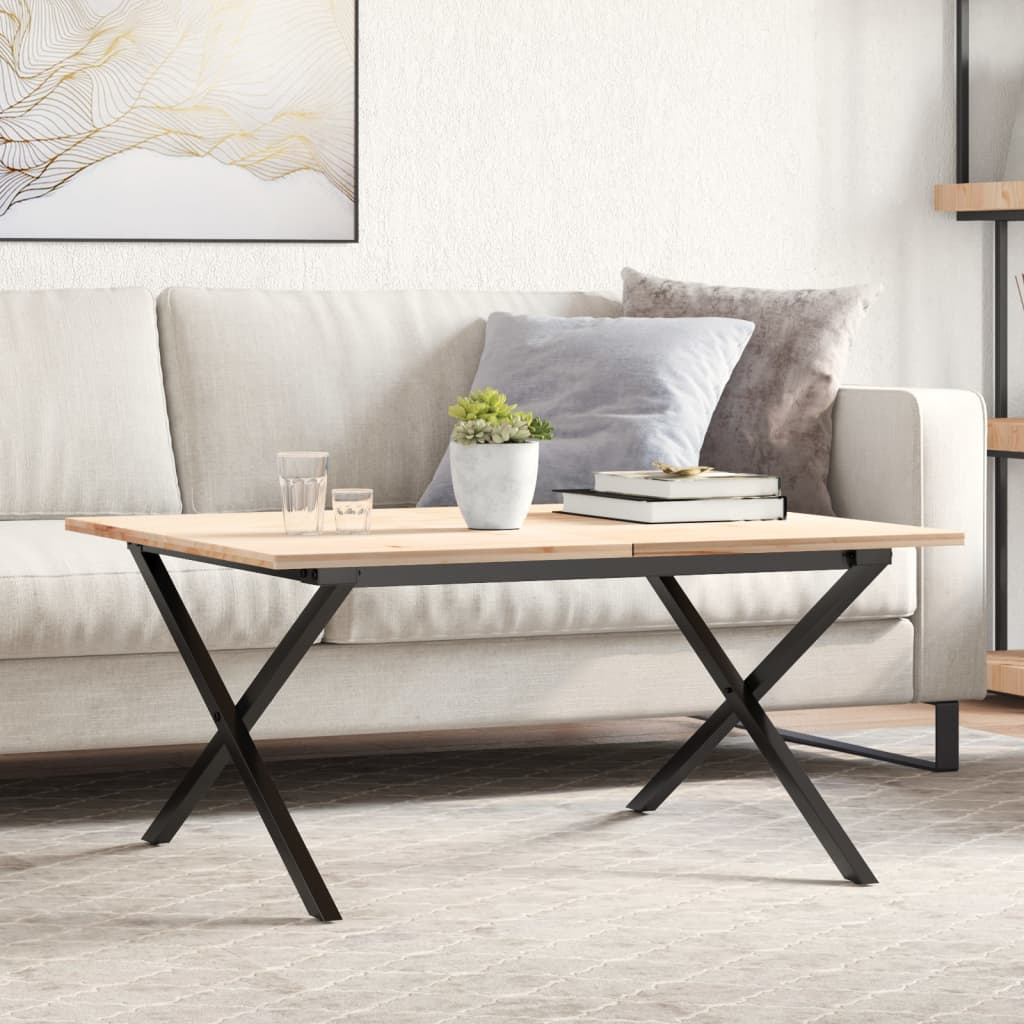 bordben til sofabord 80x70x43 cm X-stel stål