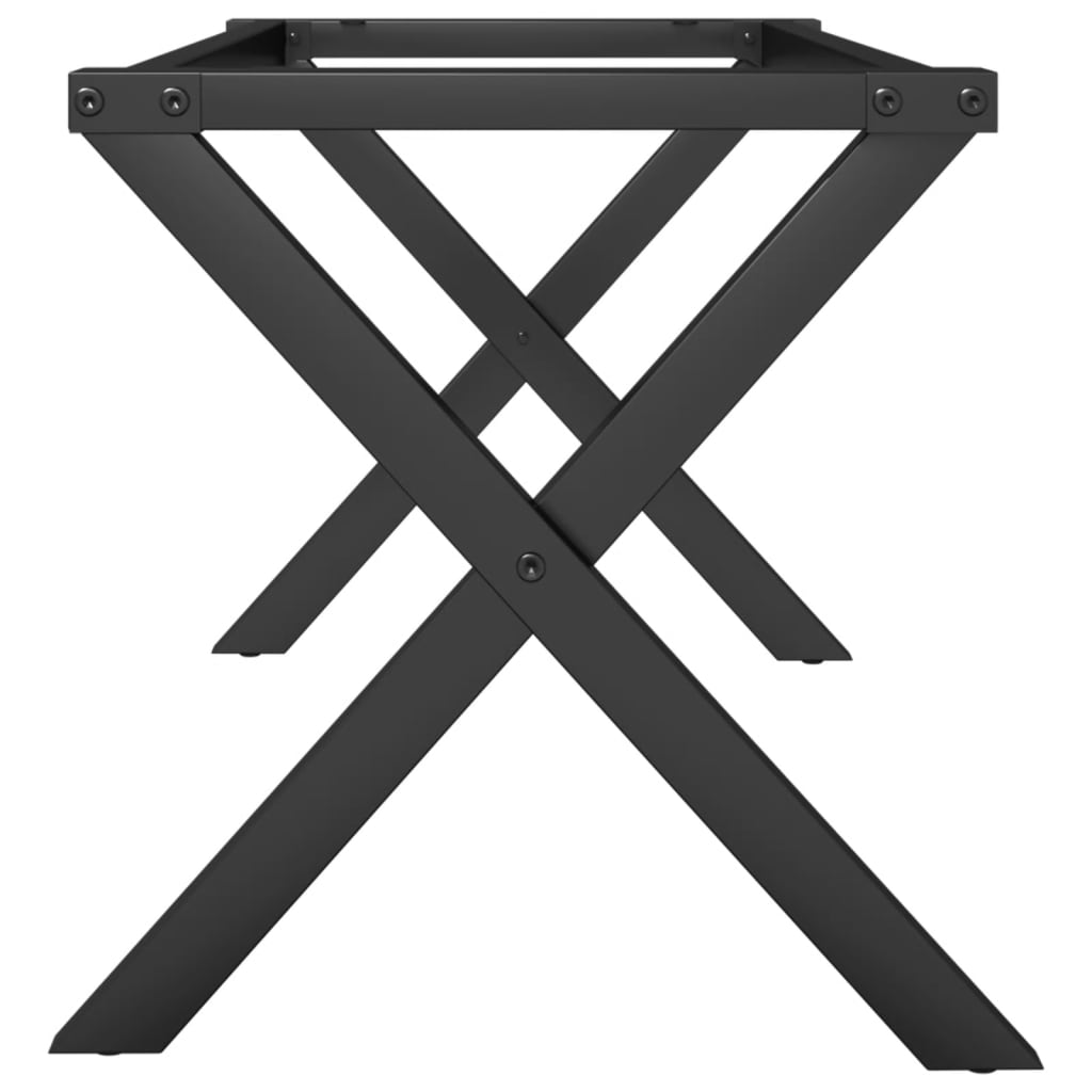 bordben til sofabord 80x40x43 cm X-stel stål