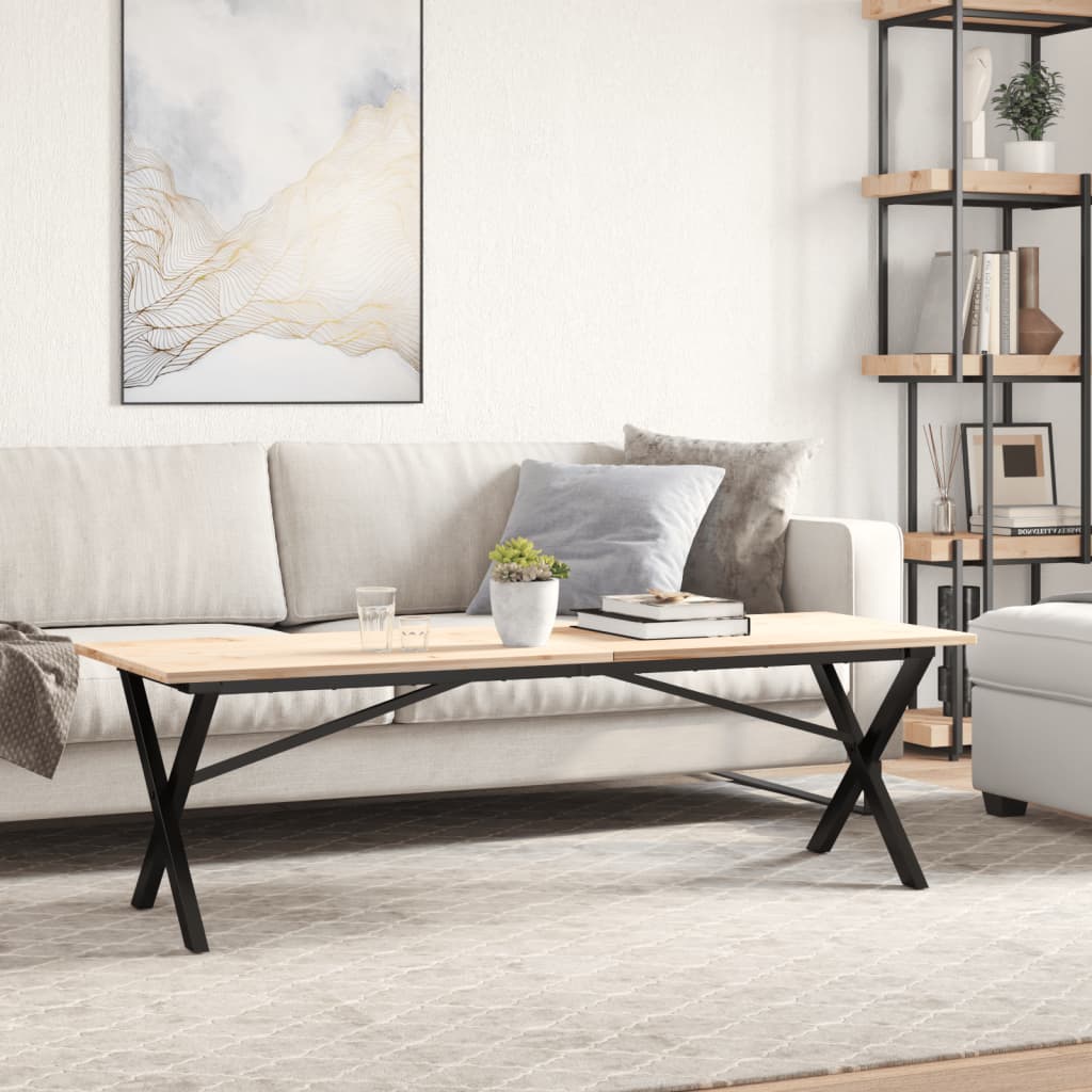bordben til sofabord 140x30x43 cm X-stel stål