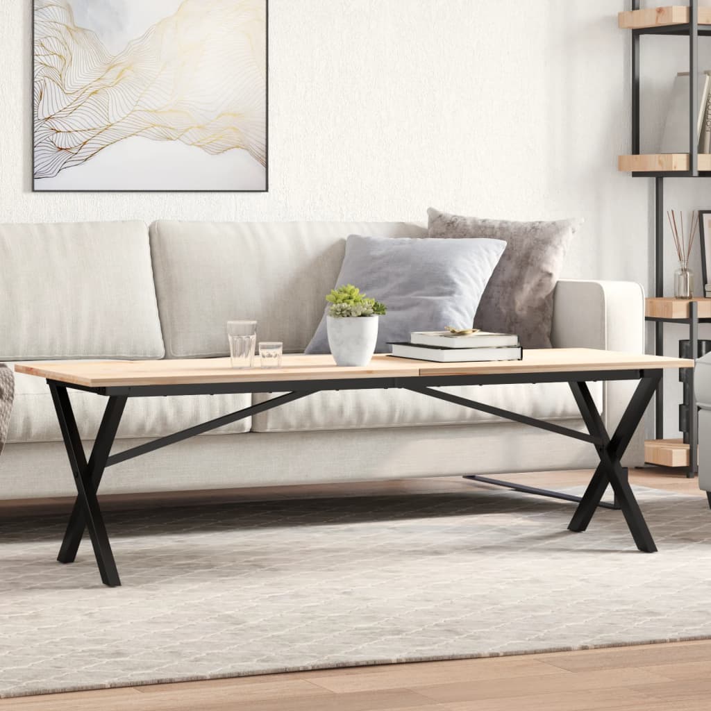 bordben til sofabord 140x30x43 cm X-stel stål