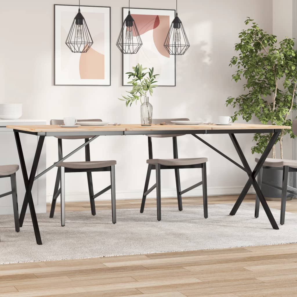 bordben til spisebord 160x80x73 cm X-stel stål