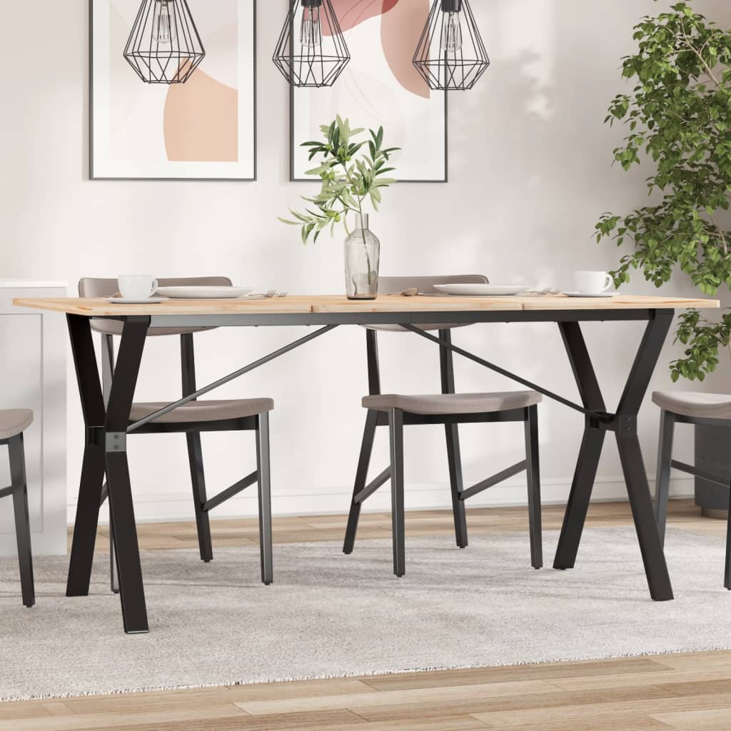 bordben til spisebord 140x60x73 cm Y-stel stål