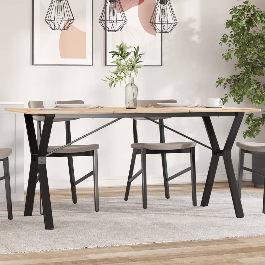 bordben til spisebord 140x60x73 cm Y-stel stål