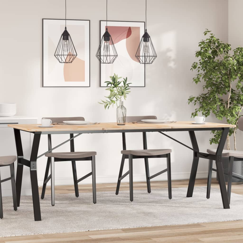 bordben til spisebord 180x80x73 cm Y-stel stål