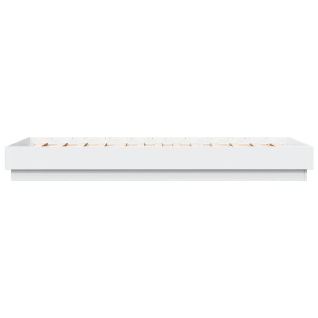 sengeramme med LED-lys 100x200 cm hvid