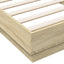 sengeramme med LED-lys 100x200 cm sonoma-eg
