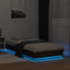 sengeramme med LED-lys 90x190 cm brun egetræsfarve