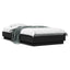 sengeramme med LED-lys 75x190 cm sort